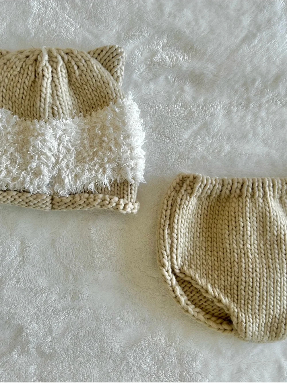 Target Infant Photoshoot Fox Critter Knitted Hat and Diaper Cover One Size